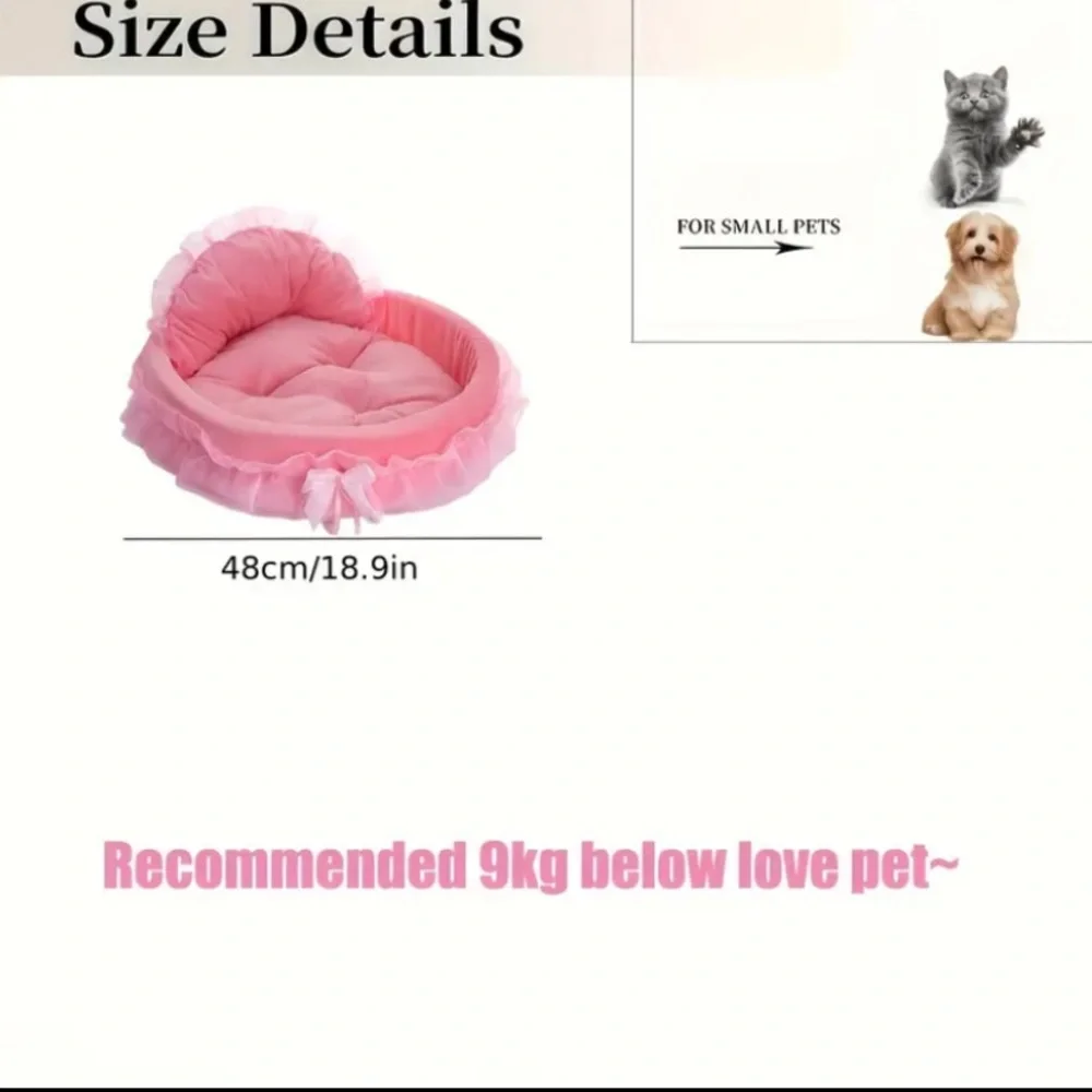 {NEW} Cozy Lodge Style Bed for Puppies & Kittens Purple